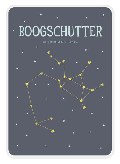 Milestone - Sterrenbeeld Posterkaart - Boogschutter