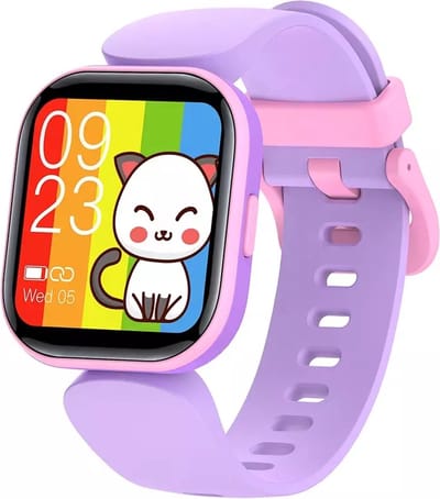 Belesy® Humble - Smartwatch Meisjes– Kinder Horloge – Stappenteller – Calorieën –Hartslag – Sporten –Je eigen foto als wijzerplaat - Kleurenscherm - Full Touch – Paars – Siliconen - Moederdag