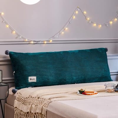 Antislip Kussen - Rugsteun Leeskussen - Comfortabel Lezen - Afneembare Hoes - 180x45cm - Geel