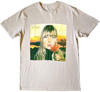 Joni Mitchell - Clouds Heren T-shirt - S - Creme
