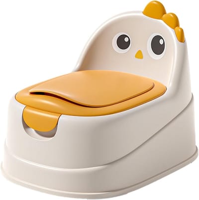 Potje Trainingsstoel - Draagbaar Toiletje - Kind Zindelijk Maken - Comfortabele Zitting - 39 x 29.5 x 25.5 cm - Wit