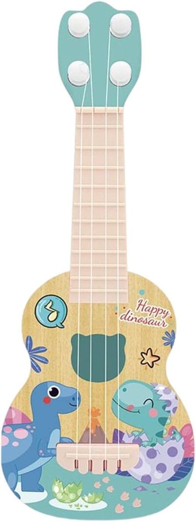 Ukulele Gitaar Speelgoed - Muziek Instrument - Muziek Leren - Milieuvriendelijk Materiaal - 95 x 26 cm - Dinosaurus