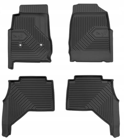 Frogum No.77 Automat / Vloermat - 3D Pasvorm - Geschikt voor Isuzu D-MAX II 2011-2019 - TPE Rubber - 4-delig - Hoge Rand 4cm - Zwart