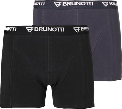 Brunotti - Sido Boxershort Heren - 2 Stuks - Katoen - Heren Ondergoed - Zwart/Blauw - S