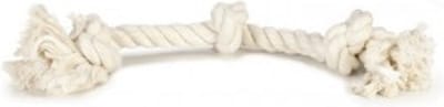 Flostouw-35,5cm-wit-3 knoop-hondenspeelgoed-Animal King