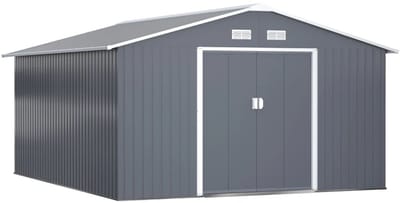 Fietsberging - Fietsenhok - Stalling - Tuinschuur - Huis - Overdekt - Houtskoolgrijs - Scooter - Fiets