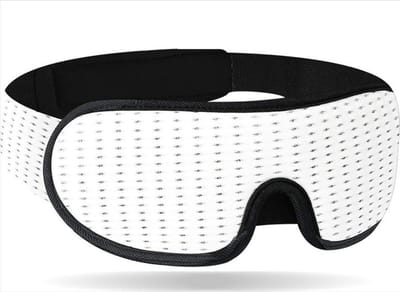 New Age Devi - Ervaar de ultieme nachtrust met ons 100% verduisterende traagschuim slaapmasker voor vrouwen, kinderen en mannen in wit!