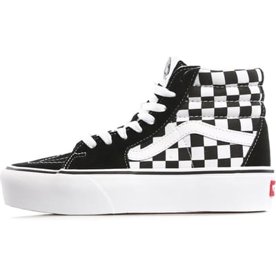 Sk8-hi Platform 2 Dambord/echt witte dameshoge schoen