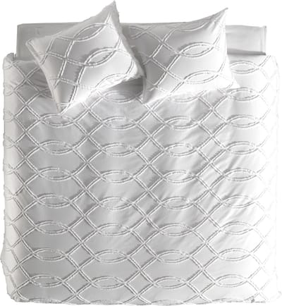 Yellow Dekbedovertrek Mindel - Effen Bedlinnen - 140x220 - Wit - Dekbedhoes van Katoen / Polyester