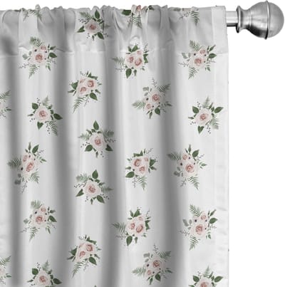 ABAKUHAUS Gordijnen – 2x75x175 cm – microvezel – Resedagroen/Blush