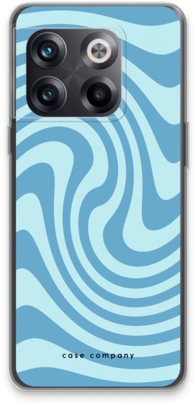Case Company® - Hoesje geschikt voor OnePlus 10T hoesje - Swirl Blauw - Soft Cover Telefoonhoesje - Bescherming aan alle Kanten en Schermrand