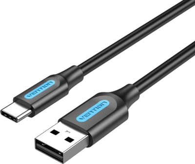 Vention Hoogwaardige Kwaliteit USB 2.0 A NAAR USB-C (Type C) OPLAADKABEL ZWART VOOR iPad, Samsung,Huawei, Oppo enz..