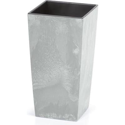 Deuba Bloempot Beton Design 91L Grijs, 40 x 40 x 75 cm