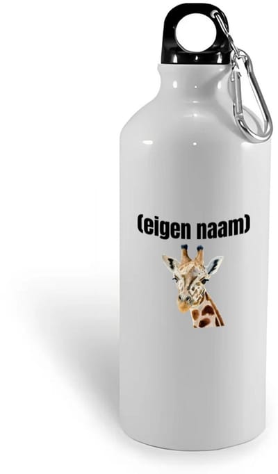 Hacebo® - giraffe met eigen naam waterfles - Giraffe - giraffe liefhebbers - dieren liefhebber - leuk cadeau voor iemand die houdt van giraffen - cadeau - kado - water fles - 400ML
