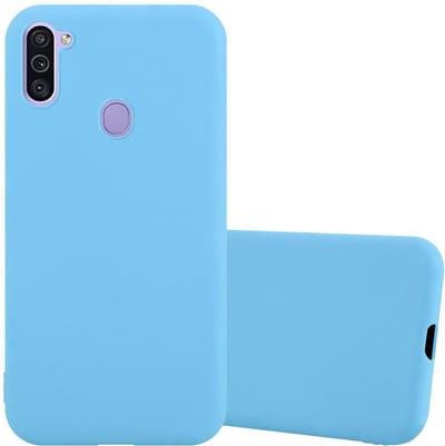 Cadorabo Hoesje geschikt voor Samsung Galaxy A11 / M11 in CANDY BLAUW - Beschermhoes gemaakt van flexibel TPU silicone Case Cover