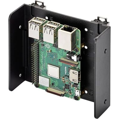 Renkforce DIN-rail-houder Geschikt voor serie: Raspberry Pi®, Arduino, Banana Pi Voor DIN-railmontage Zwart