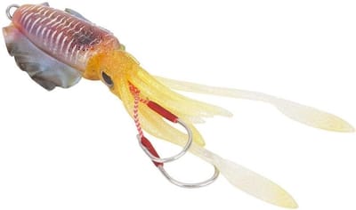 Realistische UV Octopus Vissersaas met 3D Ogen, Perfect voor Zeebaars en Snoek, Vissen Accessoire en Aas (3#)