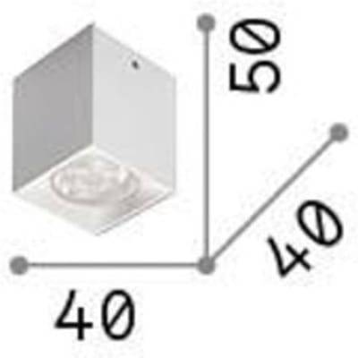Ideal Lux LED downlight Dot Square, wit, aluminium, 3.000 K
