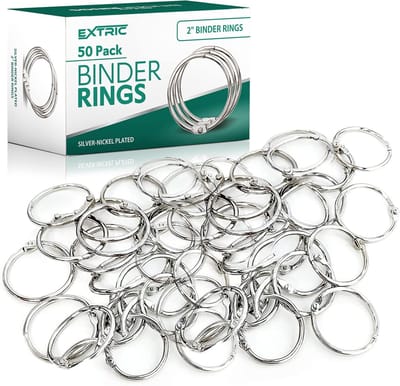 Bindringen Metaal - Boekringen Staal - Papier Organiseren - Zware Kwaliteit - 5cm Diameter - Zilver