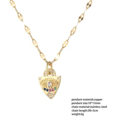 Boho Kwaad Blauw Oog Ketting Voor Vrouwen Mannen Slang Alziend Oog Kraag Ketting Gouden Hanger Lange Kettingen Koppel Ketting Punk beige