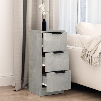 vidaXL - Dressoir - 30x30x70 - cm - bewerkt - hout - betongrijs