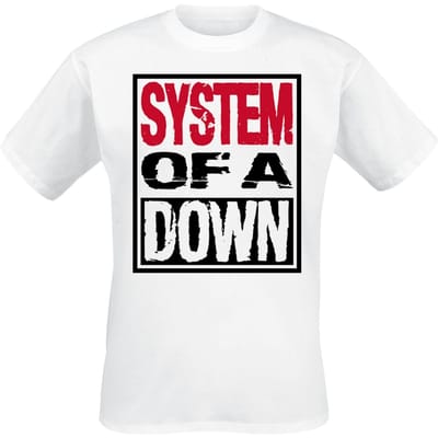 System Of A Down T-shirt - Triple Stack Box - S tot XXL - voor Mannen - wit