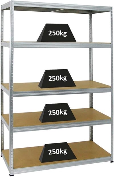 Zware Laste Rek 180 x 120 x 60 cm - Garagerek & Opbergrek - Steekrek voor 250 kg