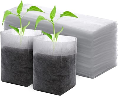 Biologisch afbreekbare kwekerijzakken - Zaailingzakken plantenpotten - Planten kweken tuinieren - Ademend biologisch afbreekbaar