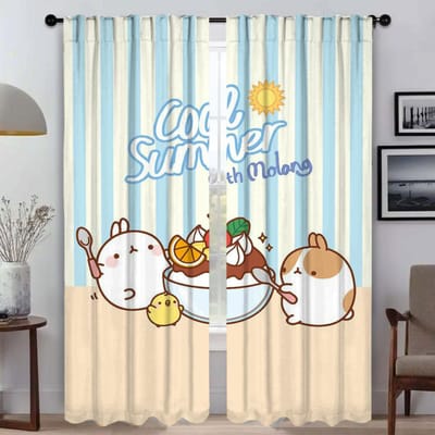 M-molang Rideaux de Cuisine 2 Pièces Rideaux Élégants pour Chambre Rideaux Occultants pour Décoration Halloween Partition Enfant W50xH70cmx2pcs-CL