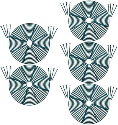 Kattenbeschermingsnet - Plastic omheining - Planten beschermen - Set van 5 - 30 cm - Groen