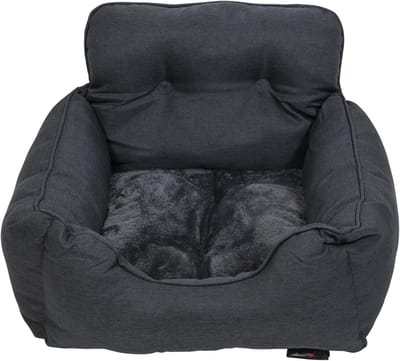 Huisdier autostoel - Reismand hond - Veilig reizen - Hoogwaardige bekleding - 53 x 50 x 35 cm - Donkergrijs