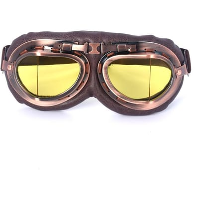 Motor Retro Bril Vintage Moto Klassieke Bril voor Harley Piloot Steampunk Fiets Koperen Helm Uitrusting Li Praktisch Gebruik
