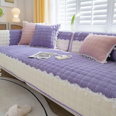 Dikke Corduroy Bankkussen Vier Seizoenen Antislip Pluche Kussen Eenvoudige Moderne Bankhoes All-Inclusive Universele Hoes 70*70cm