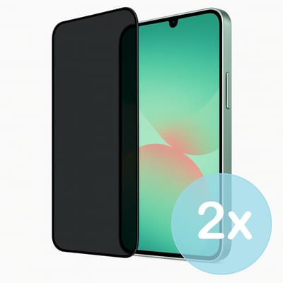 Privacy Screenprotector Geschikt voor Samsung Galaxy A26 – Anti-Gluren – Krasbestendig Gehard Glas 9H – Volledige Dekking – 2-Pack – FuturiQ