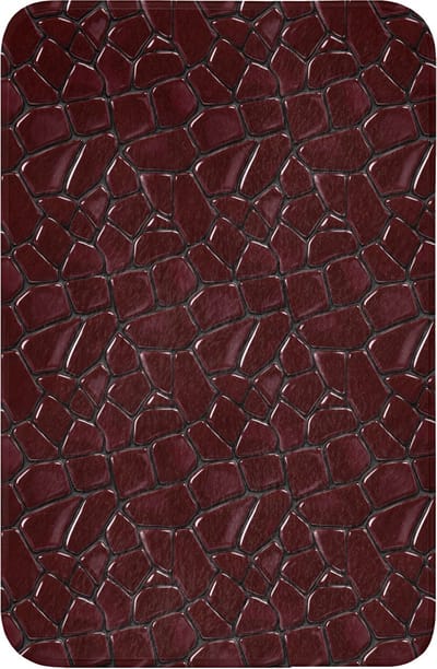 WC mat 40x60 cm - Antislip - Mozaïek - Tegel - Bordeauxrood - Toiletmat - Vloermat - Douchemat - Toilet tapijt - Toiletmatten