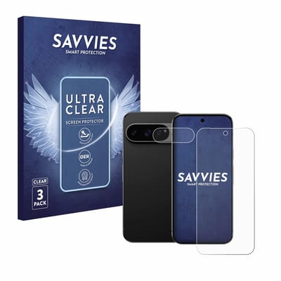 Savvies - Screenprotector voor Google Pixel 9 Pro XL (Voor+Camera) - Folie Beschermfolie transparant 6 Stuks