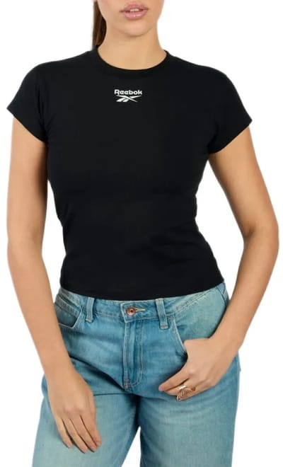 Reebok Cap Sleeve T-shirt Met Korte Mouwen Zwart XS Vrouw