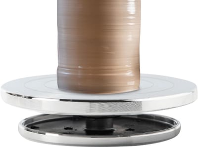 Draaischijf Keramiek - Draaiplateau Pottenbakken - Keramiek Vormgeven - Handmatige Zwengelbediening - 15 cm - Zilver