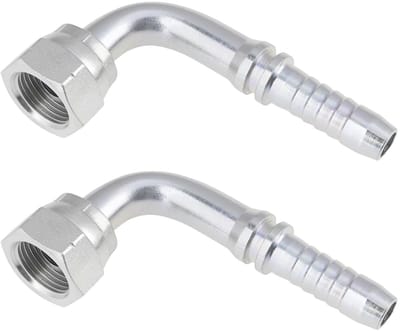 Dailygoods - 2 Stuks Hydraulische Slang Fittingen met 90° Elleboog
