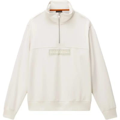 Napapijri Half-Zip Sweater Off White - Maat XXL - Heren - Quarter zip