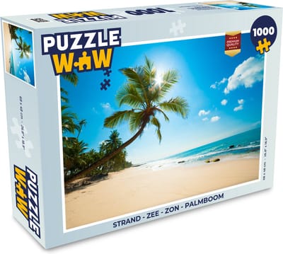 Puzzel Strand - Zee - Zon - Palmboom - Legpuzzel - Puzzel 1000 stukjes volwassenen