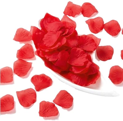 Allecto - Kunstbloemen - Rode Rozenblaadjes - Perfect voor decoratie - Rood - Voor Valentijnsdag - 1000 Stuks - Ideaal voor bruiloften en feesten