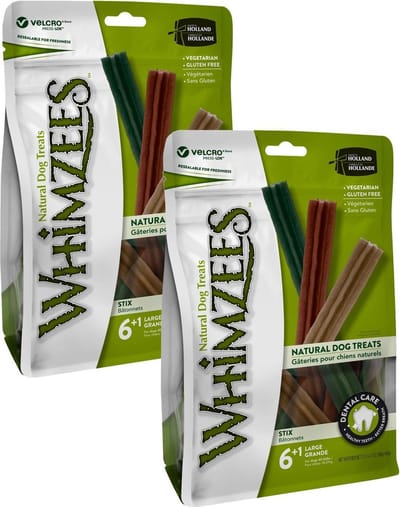 Whimzees Stix Large - Hondensnacks - 2 x 7x17.8 cm