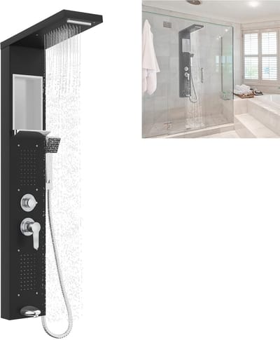 Dailygoods- Douchepaneel met 5 badmodi - Regendouche - Handdouche - Rugmassage - Waterval - Roestvrij staal - Douchesysteem