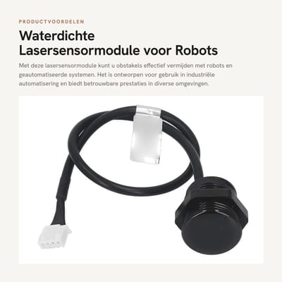 Dailygoods- Infraroodafstandsdetector Waterdicht - Lasersensormodule - Detectieafstand 1-400 cm - Actieve Inductiemodus - Voor Robots/Automatisering - PC Vuurvast Materiaal - Afstandssensor