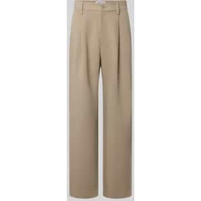 Wide leg bandplooibroek met viscosemix