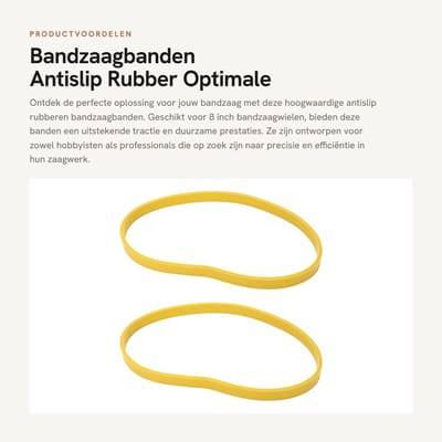 Dailygoods- Bandzaagband 2 Stuks - Rubber - Antislip - Vervangingsonderdelen - 12,55 mm Breedte - Slijtvast en Krasbestendig - Lintzaagband