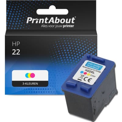 PrintAbout huismerk Inktcartridge 22 (C9352AE) 3-kleuren Geschikt voor HP