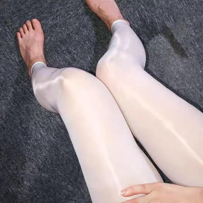 Sexy Dunne Glanzende Leggings Dames Olieachtig Glanzende Lange Panty's Doorzichtig Dunne Kousen Strakke Elastische Potloodbroeken Vingerloze Panty One Size gray