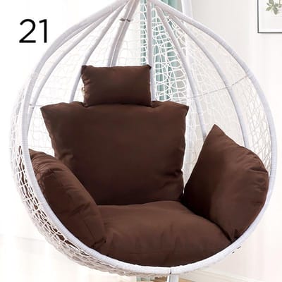Housse de Coussin Balancelle S/L Non Garnie Housse de Coussin pour Fauteuil Suspendu Panier Maison Patio Jardin Bain de Soleil Taie d'Oreiller (Pas de balancement, pas de remplissage) S - Cushion Cover
